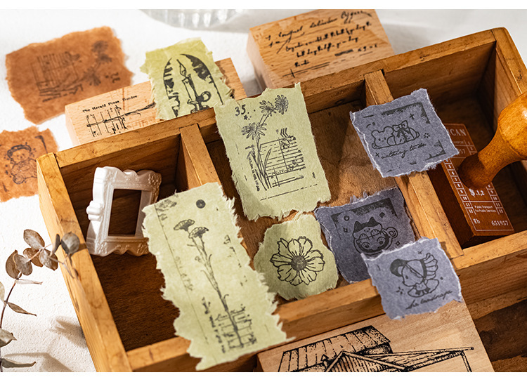 语闲特种纸素材包 雅典风象系列 复古文艺手帐痛包背景装饰打底纸详情19