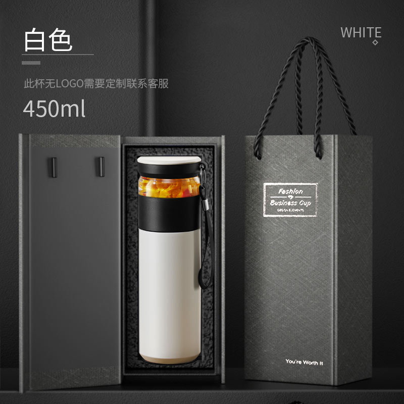 新款茶水分离保温杯316不锈钢水杯男士家用加厚杯子陶瓷礼盒茶杯详情4