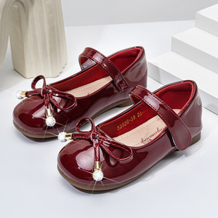女童皮鞋2024新款红色公主鞋春夏季宝宝小女孩平底单鞋儿童软底鞋详情6