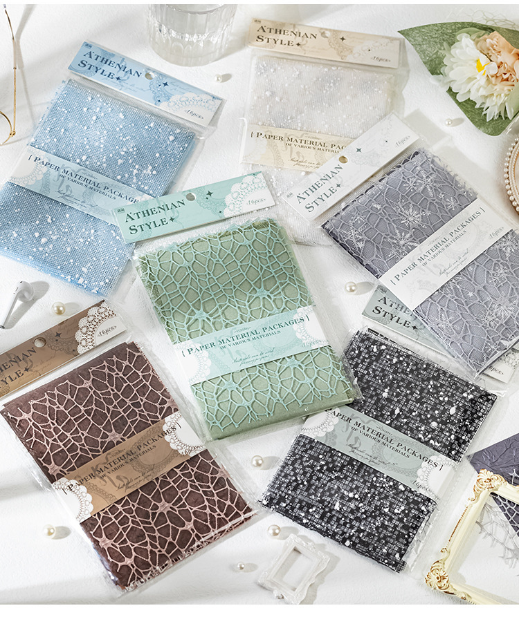 语闲特种纸素材包 雅典风象系列 复古文艺手帐痛包背景装饰打底纸详情16