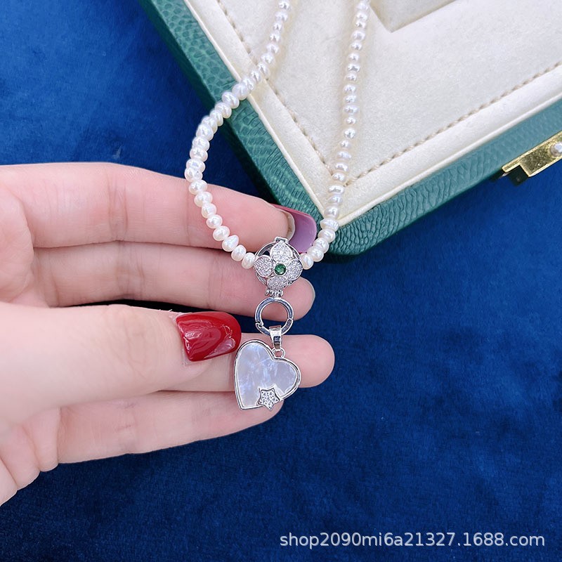 DIY accessories: copper-plated real gold spherical universal buckle necklace, fashionable and niche empty stand, slightly inlaid zircon buckle pic 9