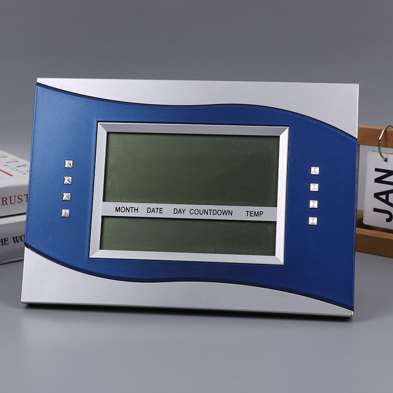 Large screen wall-mounted clock, living room, bedroom, home electronic clock 6852, gift clock, temperature and humidity display pic 2