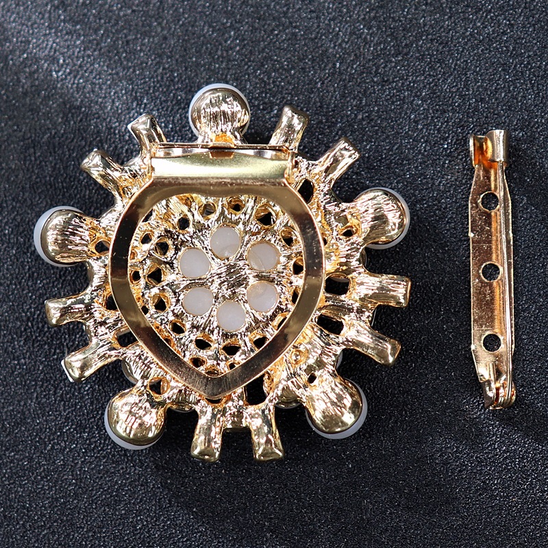 正品职业阿玛施特胸针复古高档气质奢华珍珠镶钻别针女西装配饰品详情15