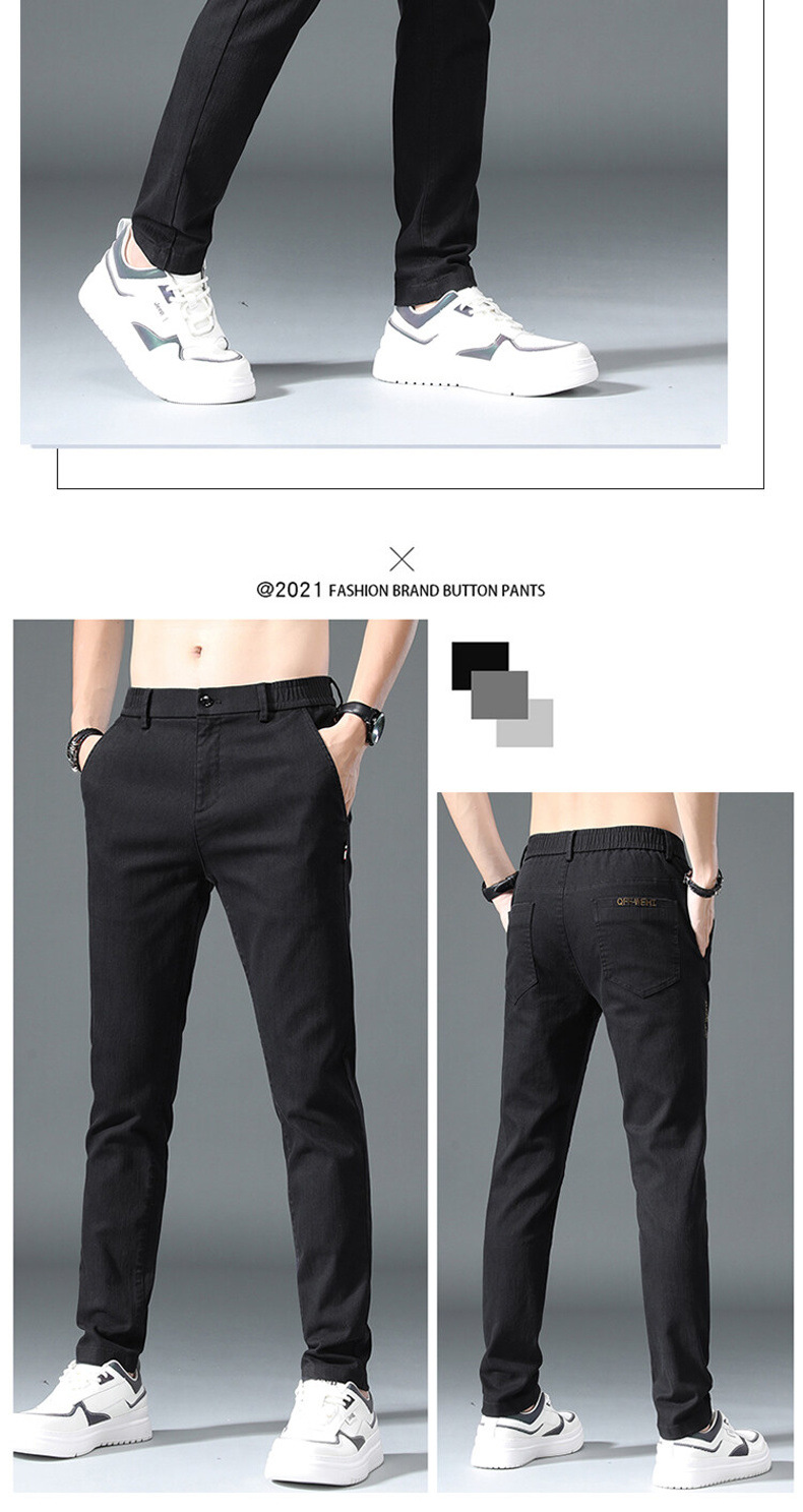 新款秋冬季男士休闲裤男帅气韩版小脚裤弹力运动青年长裤子男潮流详情27