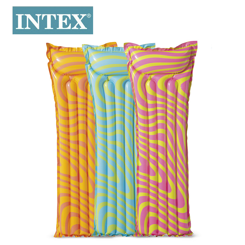 INTEX59711波浪纹浮排单人泳池充气浮床拍照便携充气玩具批发详情5