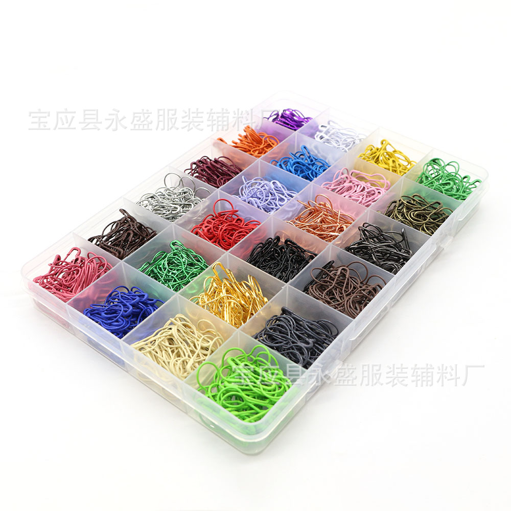 亚马逊新款24色葫芦别针1200枚彩色服装吊牌灯泡型别针厂家批发详情8