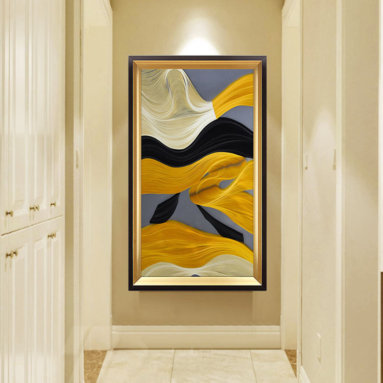 American-style entrance foyer hanging paintings, modern art, European-style vertical corridor and passageway decorative paintings, grand murals, large size pic 31