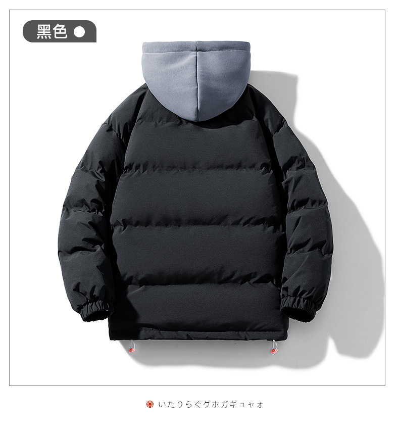 Wholesale of new and trendy winter cotton-padded jackets for men, including two thick cotton-padded jackets with hats and warm couple coats pic 16