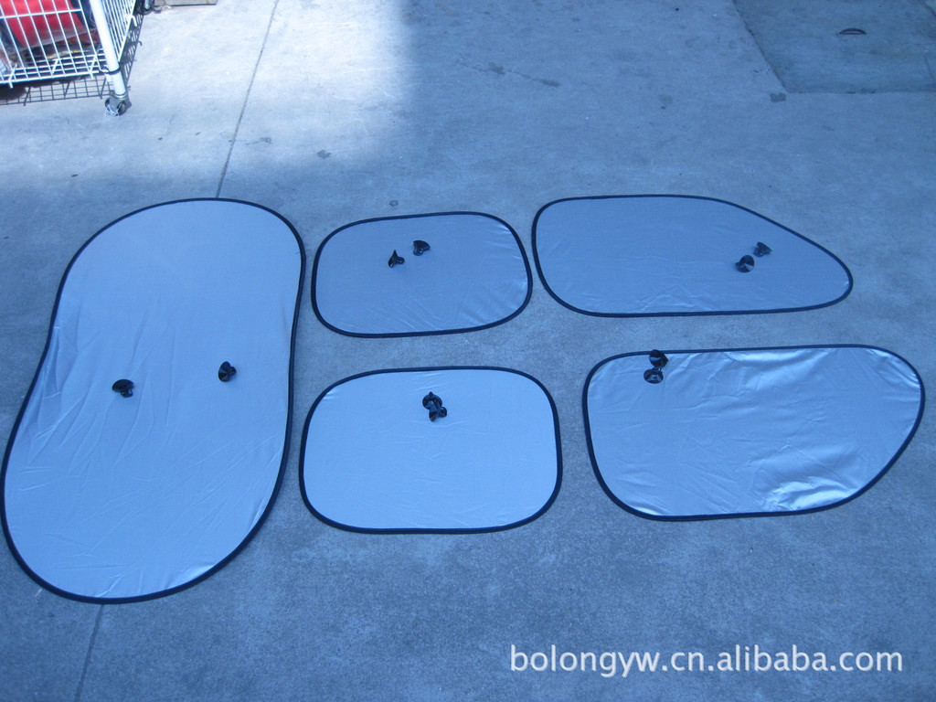 涂银6件套 6件套太阳挡 汽车遮阳挡 170T太阳挡 涂银布一件代发详情7