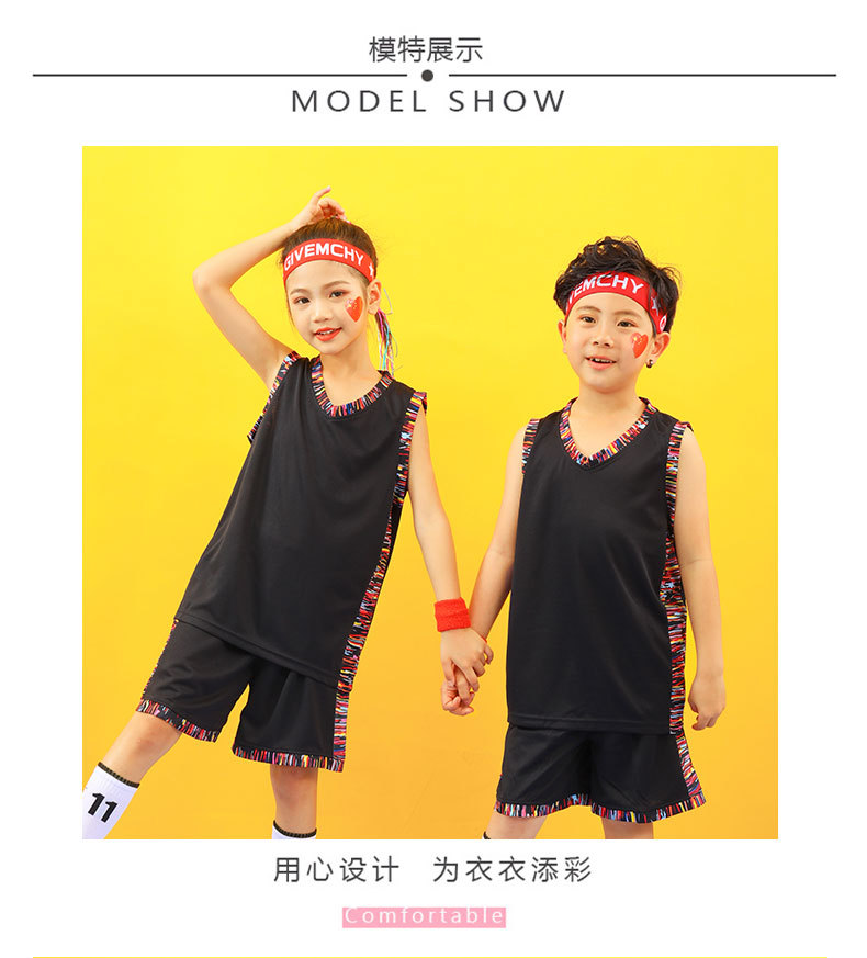 Niños panel de luz de baloncesto ropa se puede personalizar imprimir número imprimir palabra deportes warrior clipper running fit suit DIY training pic 8