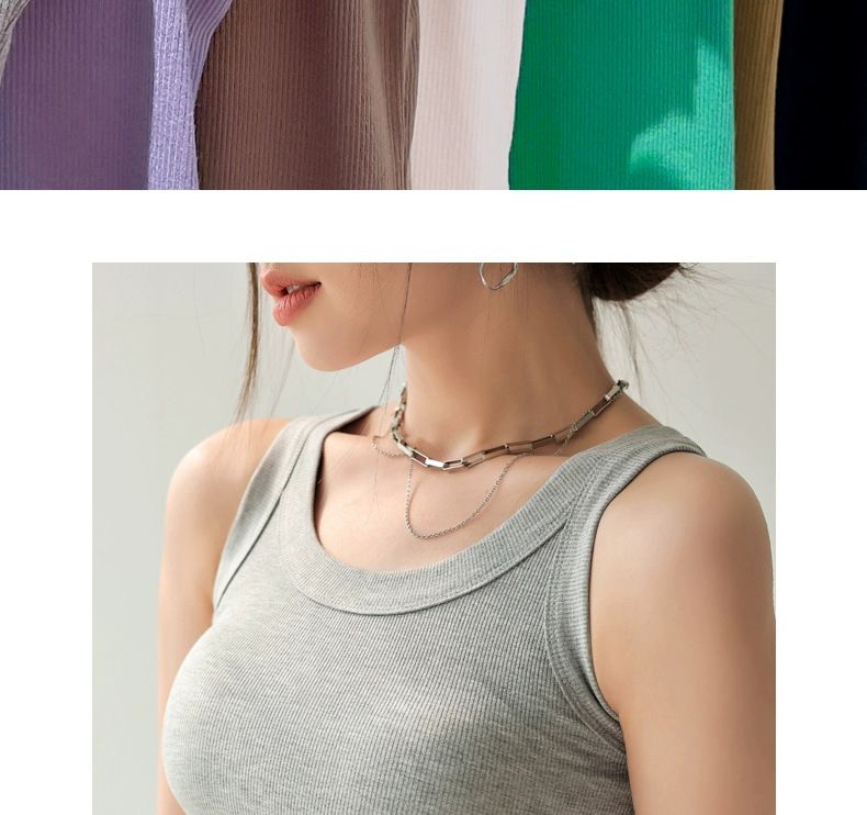 代发包邮抖音爆吊带女士背心女内搭2023年春夏季新款修身打底衫女详情4