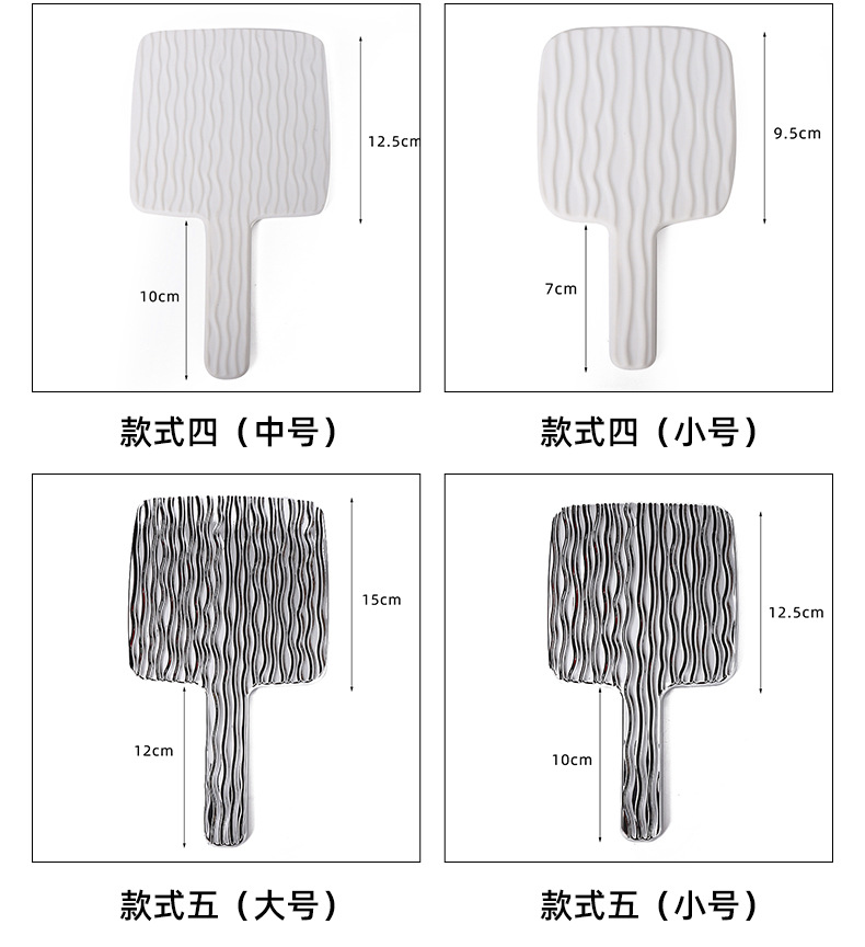 厂家直供方手柄镜化妆美容镜网红镜单面镜便携式喷漆UV电镀手持镜详情5