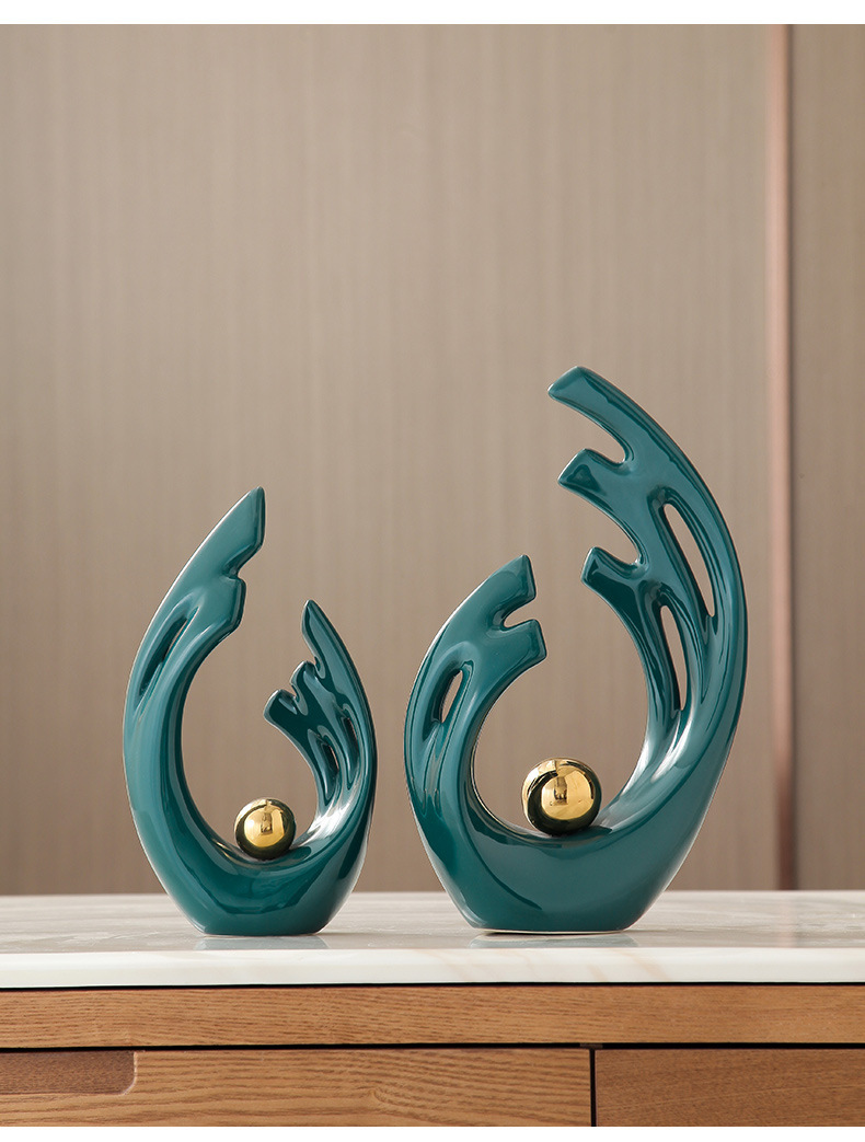 Modern, simple and fashionable design ornaments, creative and light luxury living room TV cabinet, shoe cabinet, entrance hall and antique display stand decoration and arrangement pic 4