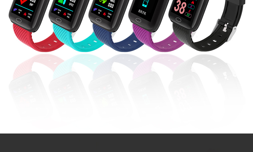 116plus Color Screen smart sports step count, heart rate, blood pressure, call information reminder function, wristband, cross-border gift pic 6