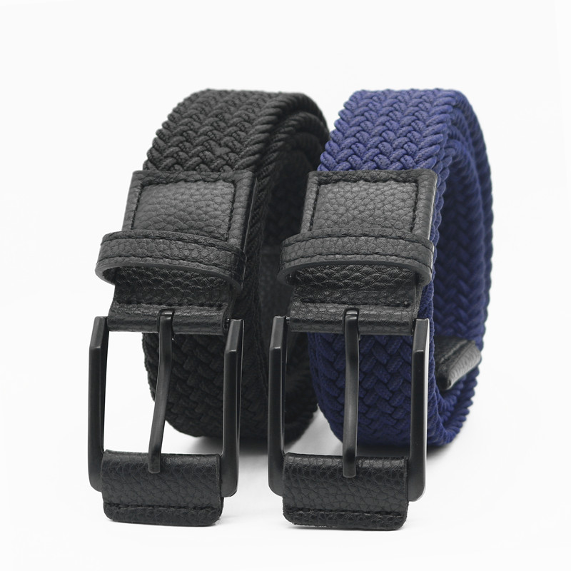 爆款男士编织腰带女士帆布松紧腰带弹力针扣休闲百搭皮带实力批发详情7
