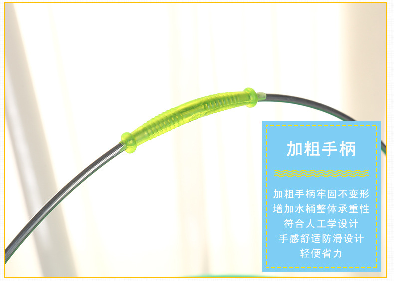 Factory direct sales of 10L portable plastic bucket, household car wash and irrigation plastic bucket, pp material plastic bucket pic 9