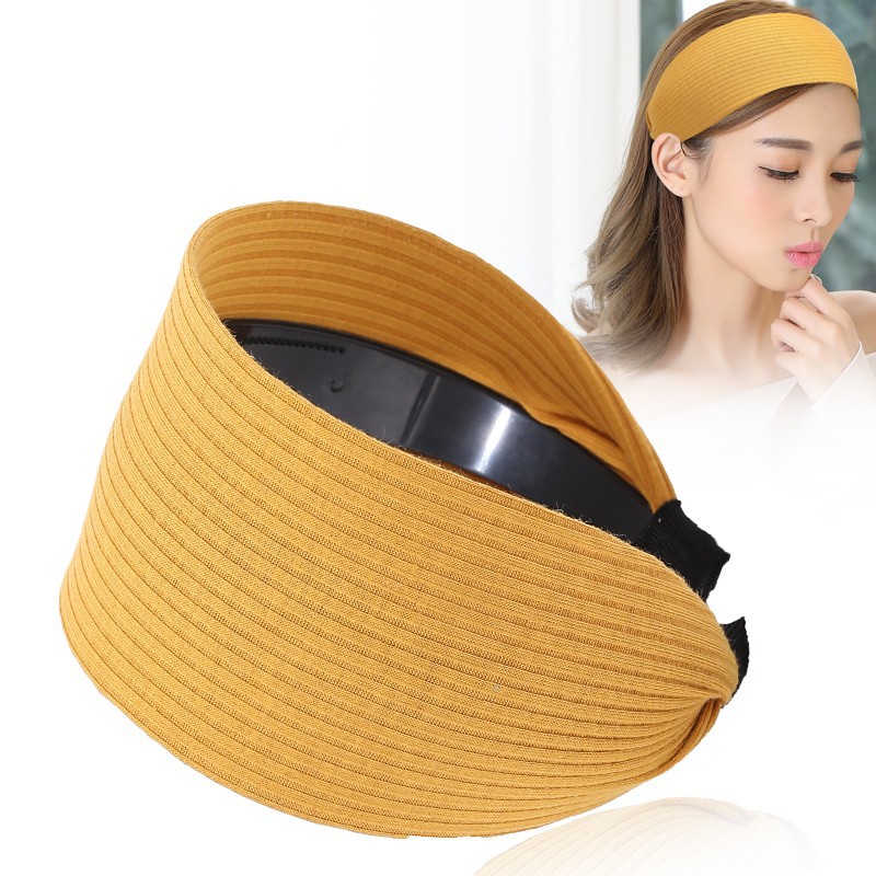 Cross-border wide-edge hair bands, Korean fashionable fabric hair clips, hair covers, anti-slip headwear, hair accessories to cover white hair, hair bands for women wholesale pic 1