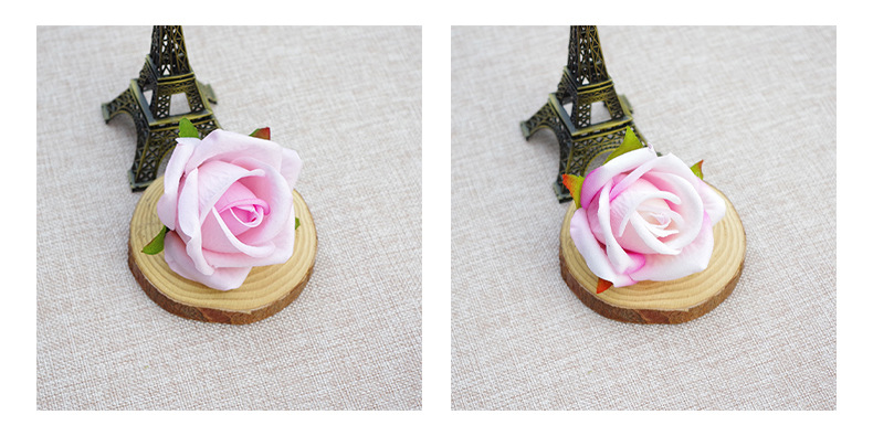 批发5cm绒布玫瑰花蕾仿真花 新娘手腕花DIY婚庆手捧蛋糕装饰花头详情25