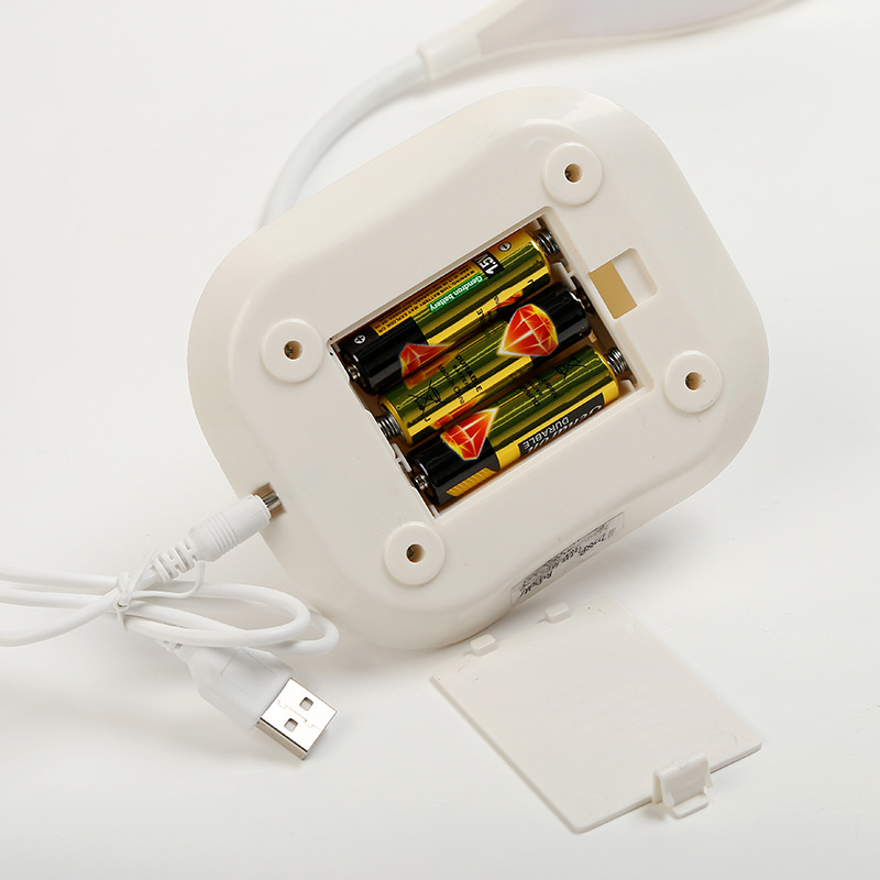 New LED desk lamp, USB cable direct plug power supply or battery dual use, eye-protecting study dormitory reading small book light, night light pic 6