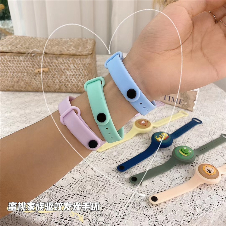 闪光驱蚊手环儿童少女防蚊学生防水植物发光可爱卡通手环详情9