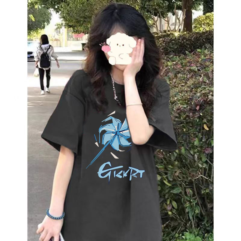 纯棉短袖T恤女士正肩2024春夏季新款半袖体恤上衣内搭宽松情侣装详情10