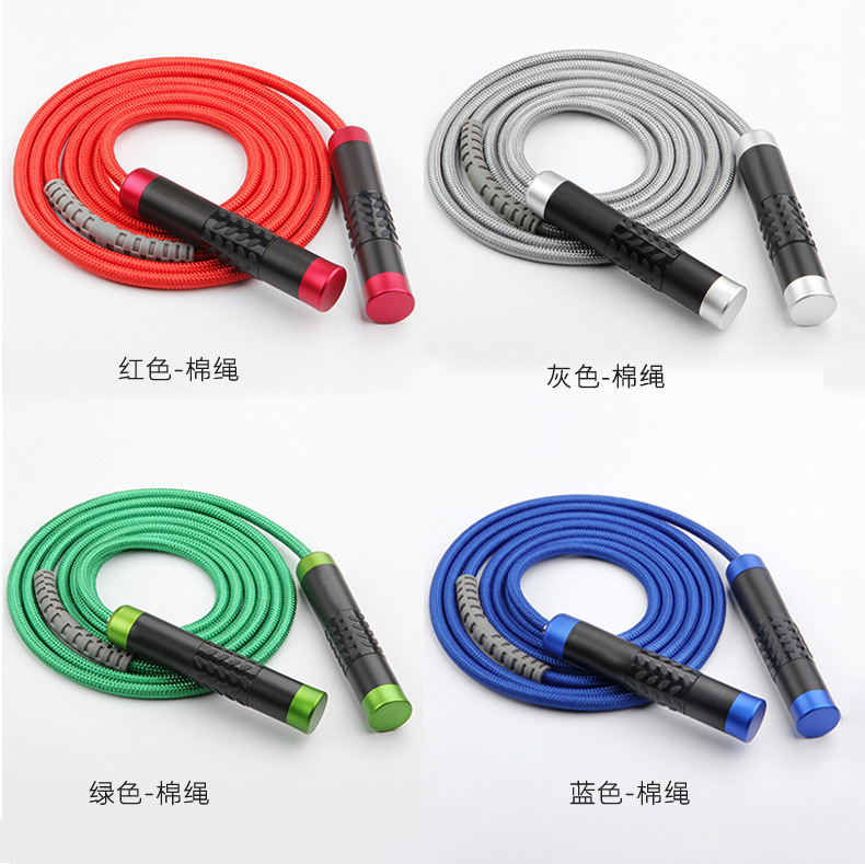 昂拓亚马逊外贸爆款铝合金负重跳绳健身体育用品重力PVC轴承跳绳详情26