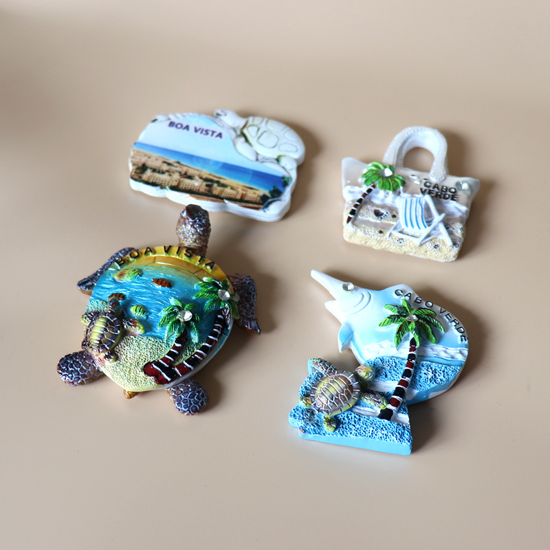 厂家现货 非洲佛得角树脂冰箱贴海洋沙滩建筑景点旅游纪念品磁贴批发详情3