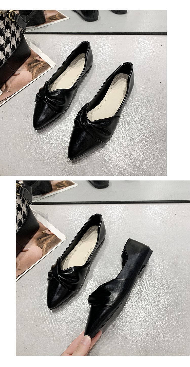 2022春季新款单鞋女时尚尖头浅口女士平底鞋蝴蝶结女鞋批发详情19
