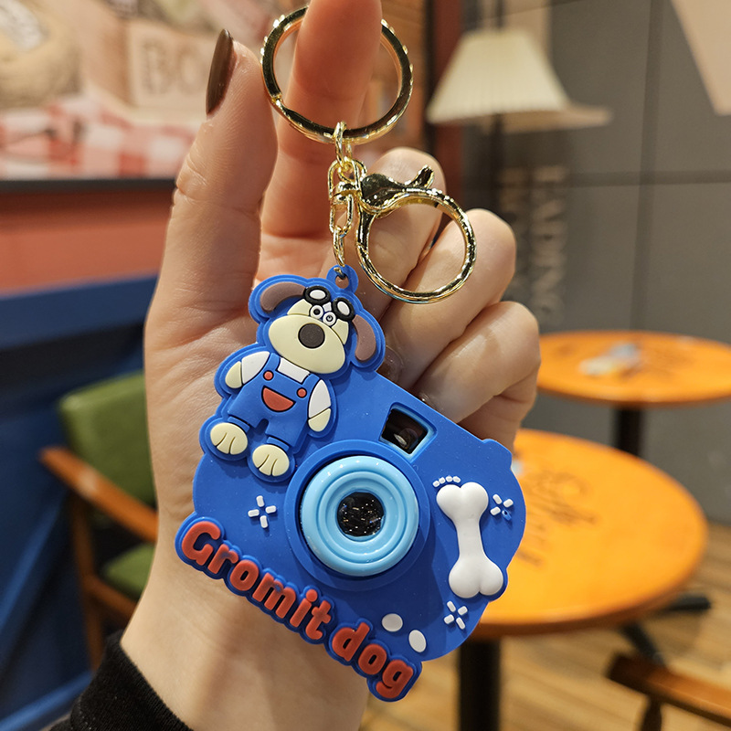 卡通眼镜牛仔裤狗狗投影相机钥匙扣汽车包包钥匙链挂件网红小礼品详情9
