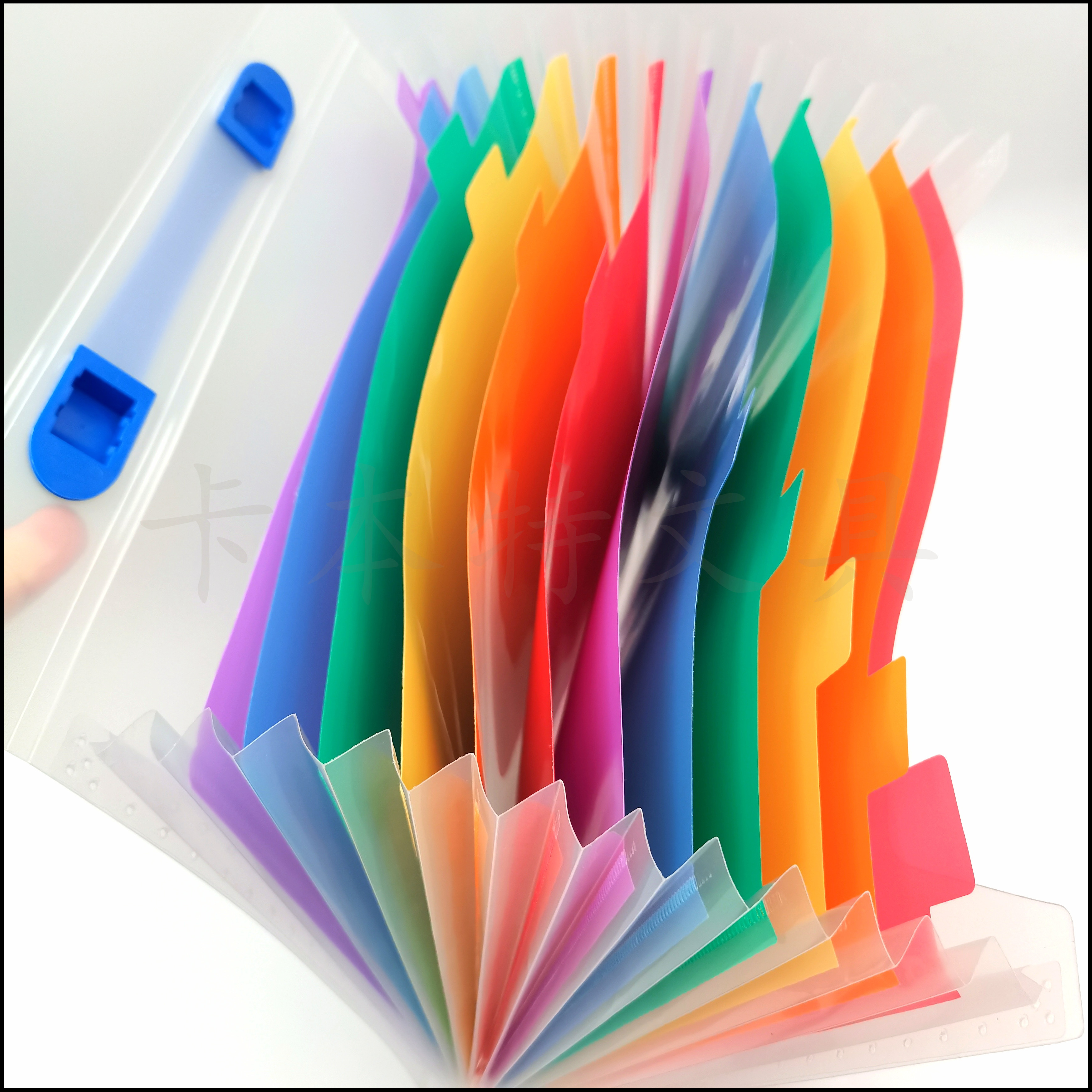 Frosted transparent organ bag, 13-layer A4 invoice and document bag, storage bag, folder, self-produced and self-sold office handbag pic 7
