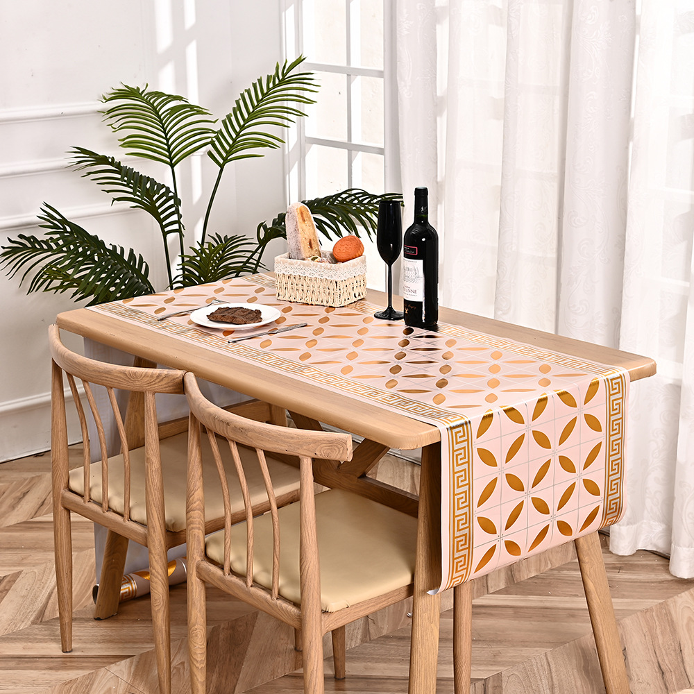 Amazon tea setting, waterproof table flag, long tablecloth, coffee table fabric, solid wood tea table, fabric dining table decoration wholesale pic 7