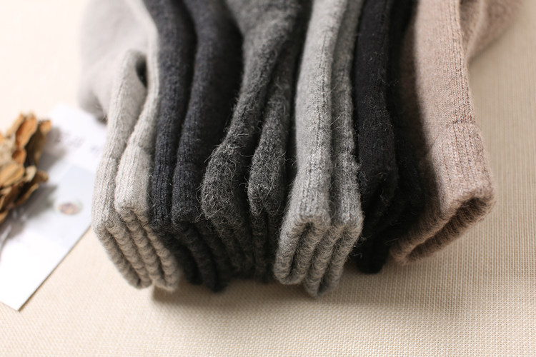 Autumn and winter wool socks for women, mid-calf socks with fleece and thickened heating and warmth, super thick wool socks for men, wool pic 16