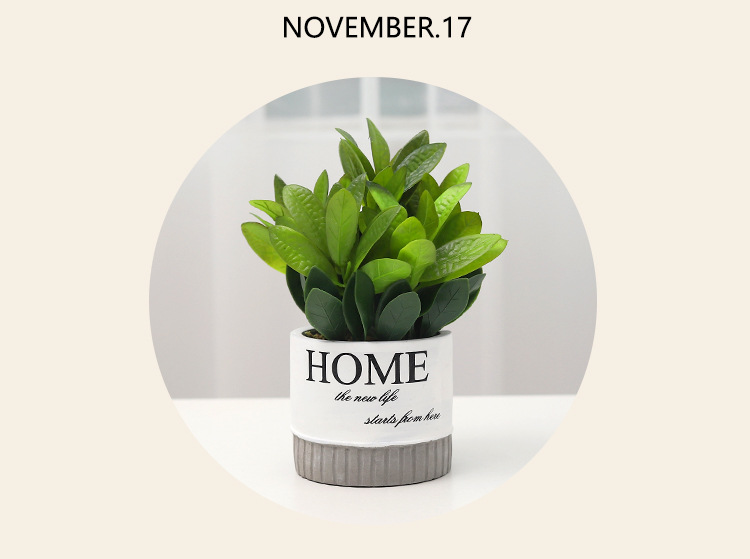 Nordic-style creative small clear cement POTS, artificial plant potted plants, office desk atmosphere decoration and arrangement pic 4