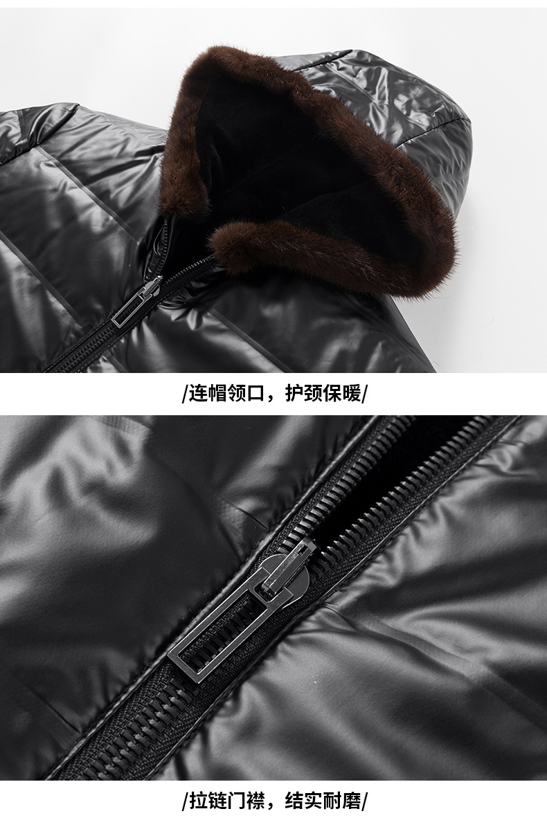 2023冬新款男士羊剪绒外套 双面羽绒内胆连帽夹克 一件代发AM8932详情19