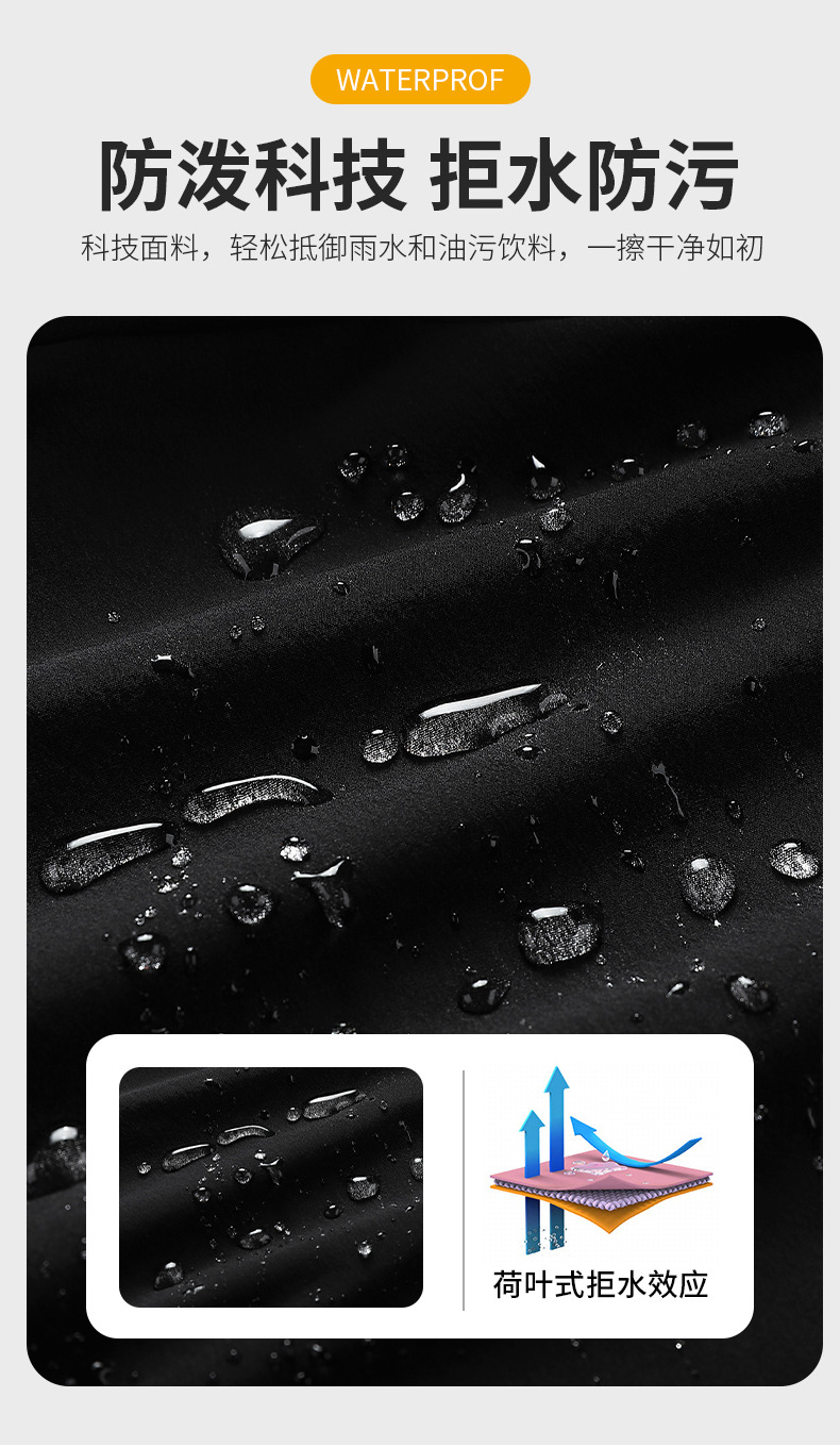 冲锋衣外套男士春秋季2024新款潮牌防水拼接上衣服连帽夹克可拆卸详情12