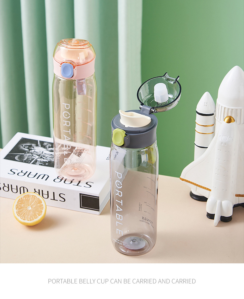 New plastic cups, student drinking cups, portable silicone hand-held outdoor sports water cups, sealed and leak-proof gift cups pic 10