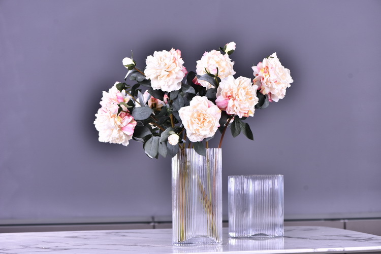 Factory direct sales of 2 simulated peonies, retro charred edge simulated peonies, soft decoration floral art for living rooms, lobbies and homestays pic 39