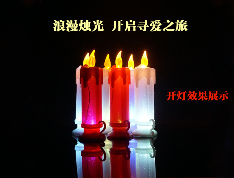 Wholesale LED electronic candle lights from the manufacturer for wedding romance, birthday and Christmas decoration, as well as wedding celebration simulation candle lights pic 2