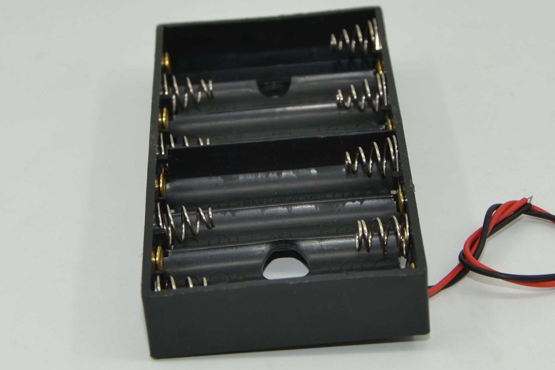 5号8节电池盒 12V没盖没开关带红黑线 8AA电池座 五号八节详情6