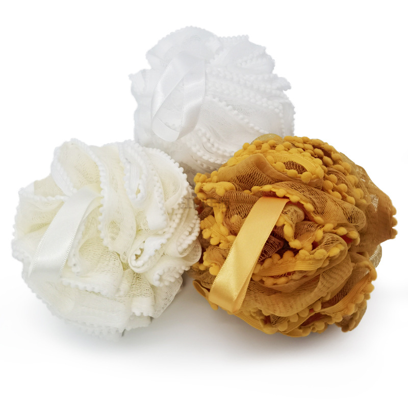 Customizable styles of bath balls from the original manufacturer, including bubble nets, bath sponges, bath balls, GRS recycled materials, and bath flowers pic 5