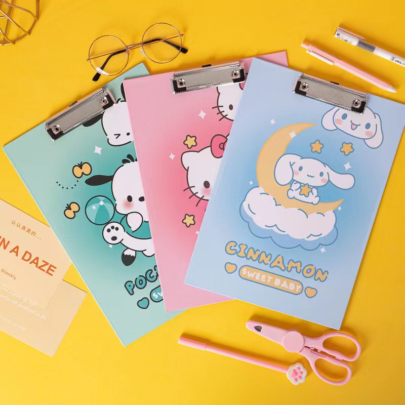 可爱简约玉桂狗美乐蒂板夹卡通学生A4资料试卷夹板文件写字大垫板详情6