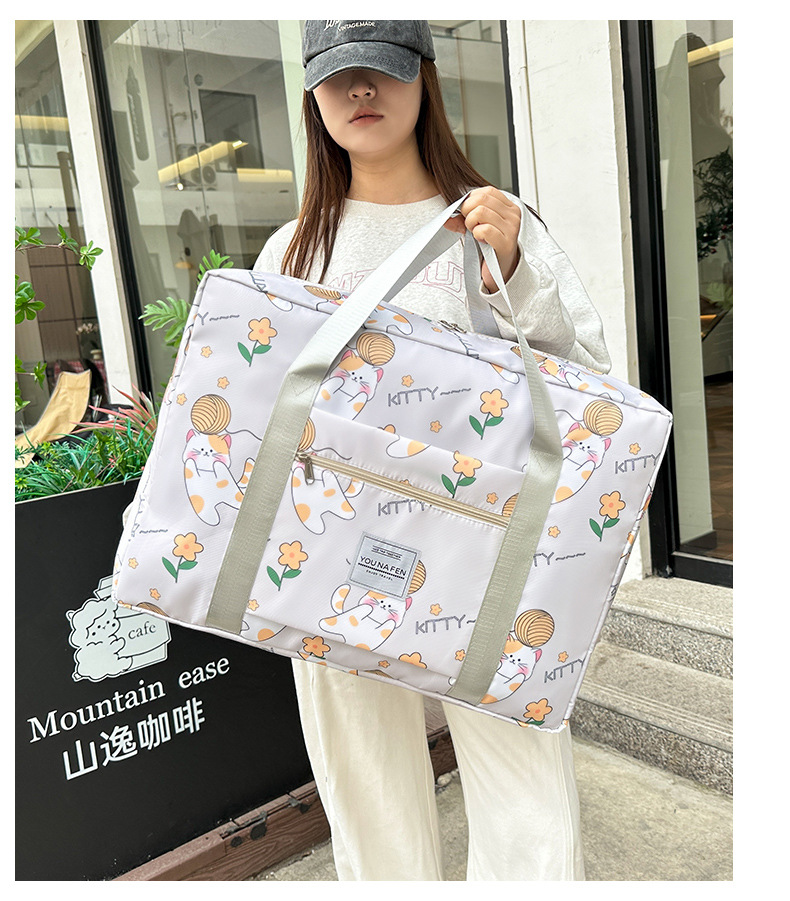 新款可爱大容量手提旅行收纳包衣服收纳袋单肩手提包行李袋旅行包详情20