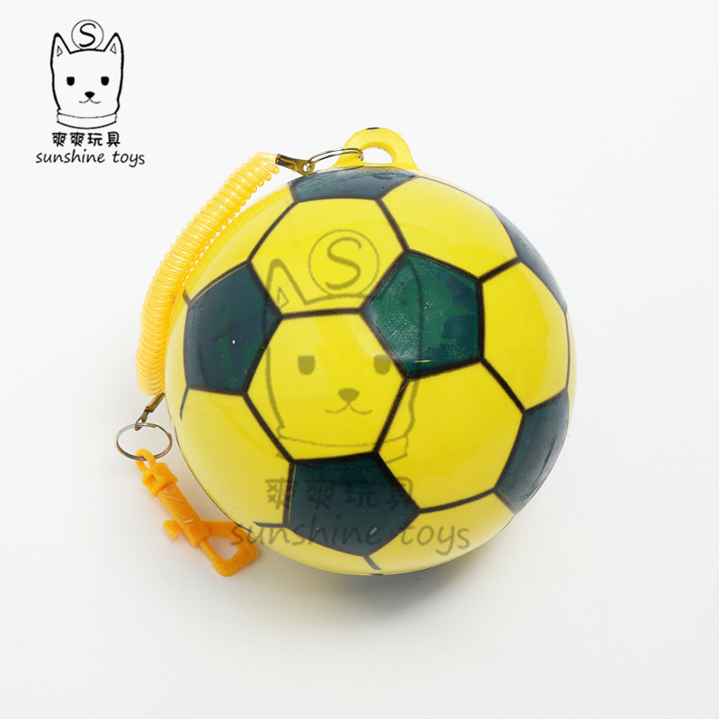 地摊货源9英寸带链儿童玩具练习足球拉绳充气PVC拍拍皮球跨境爆款详情5