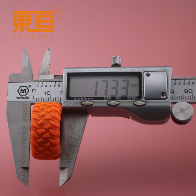 XJ332AH black and orange rubber-coated wheels, rubber wheels, toy wheels, toy accessories, technological building block parts pic 3