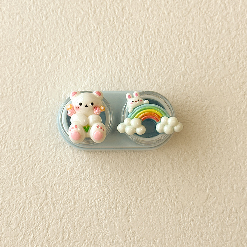 One-piece drawer-type contact lens case, beauty contact lens companion box, cute care box, compact and portable CT35 pic 24