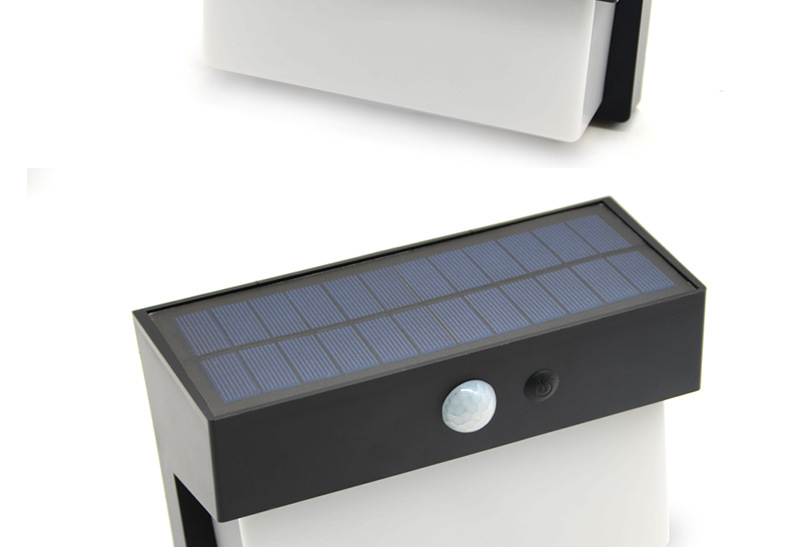 Cross-border solar landscape light, outdoor courtyard human body sensor light, led solar wall lamp N768 pic 12