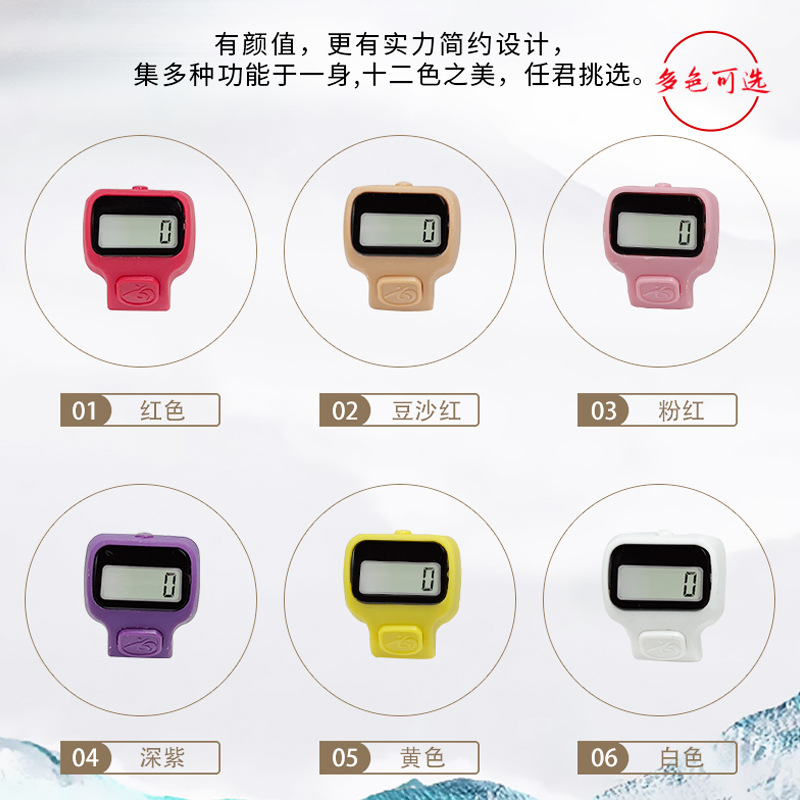 Ring counter, portable electronic counter, mini counter, pedestrian flow counter, transparent box packaging pic 2