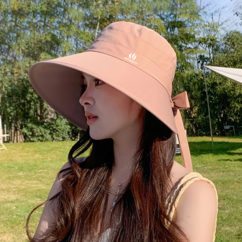 帽子遮阳帽女防晒防紫外线显脸小渔夫帽2025新款户外大帽檐太阳帽详情5