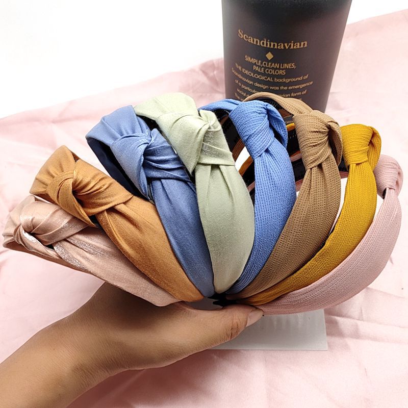 韩版发箍古风布艺头箍简约百式交叉打结显脸小发卡头扣发饰批发详情7