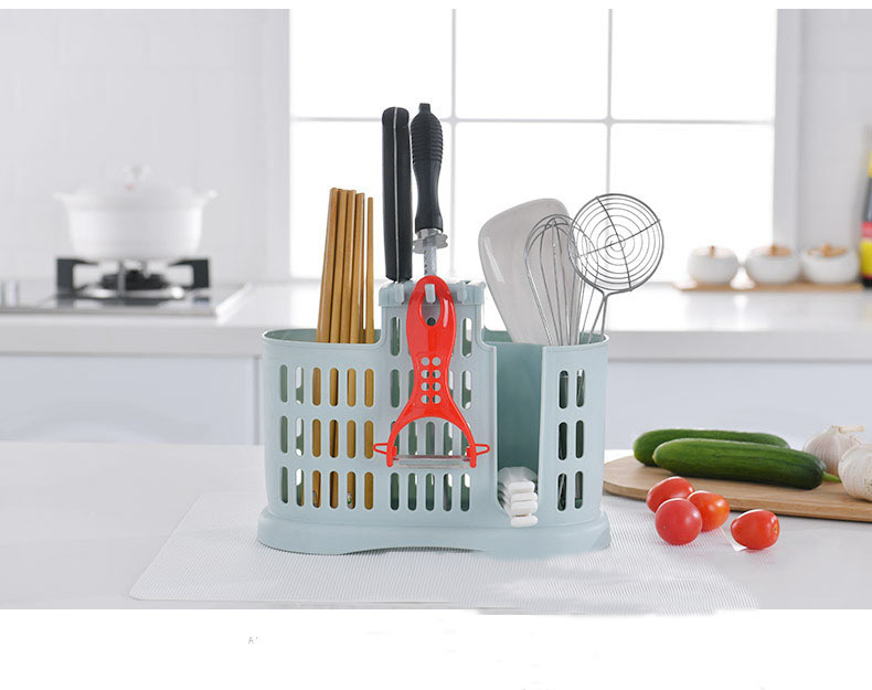 Youdaoplaceholder0 plastic multi-functional kitchen chopsticks, kitchen cutlery cage wholesale in stock, household storage chopstick cage pic 4